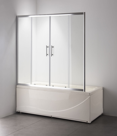 Душевая шторка на ванну Taliente TA-1714CP 170х140 стекло прозрачное 6 мм