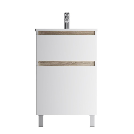 M85AFSX0552WG X-Joy База под раковину AM.PM, напольная, 55 см, 2 ящика, белый глянец