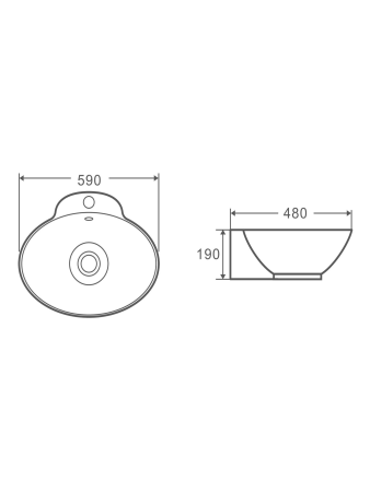 Раковина накладная WeltWasser WW SK ELBACH 3072