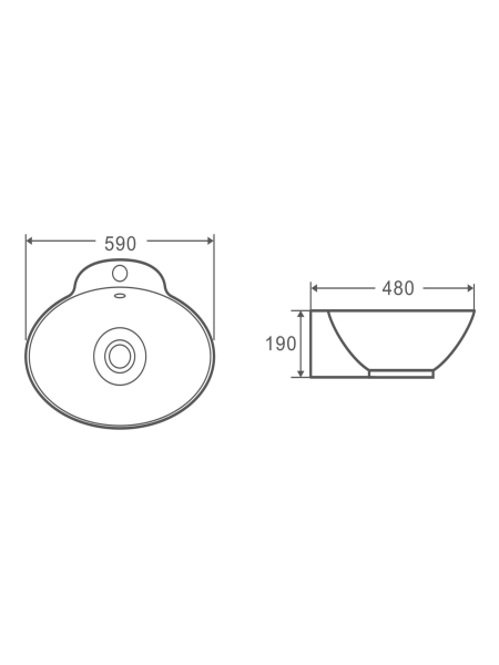 Раковина накладная WeltWasser WW SK ELBACH 3072