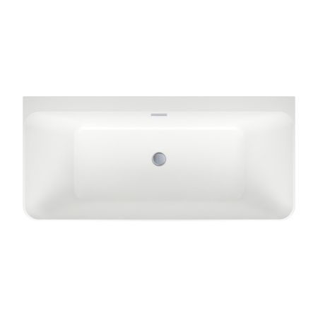 Акриловая ванна в наборе 4 в 1: пристенная ванна, ножки, экран, слив-перелив Wellsee Bromance 231602001