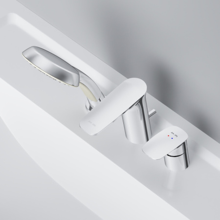 F50A01300 Inspire V2.0 Смеситель на борт ванны AM.PM, трёхсекционный, хром