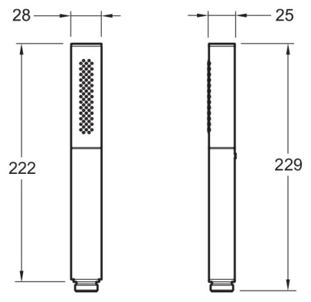 Ручной душ Jacob Delafon Shift Ellipse E10257-CP Хром Черный