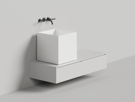 Раковина накладная Salini ARMONIA SQUARE 03 покраска по RAL полностью, 130523MF