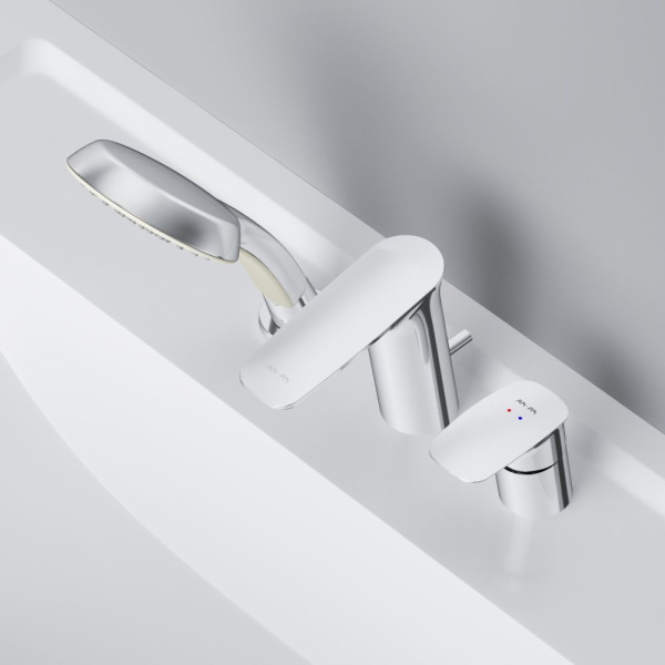 F50A01300 Inspire V2.0 Смеситель на борт ванны AM.PM, трёхсекционный, хром