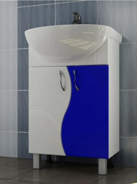 Тумба под раковину напольная VIGO Alessandro tn.ALE.UYU.55.2D син, 55 см