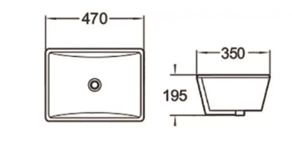 Раковина SantiLine SL-3003 47х35 белая