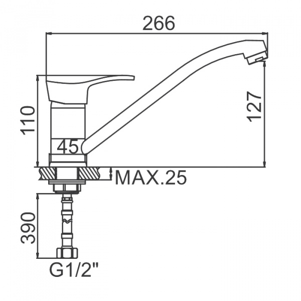 Смеситель для мойки Ledeme H14 L4914