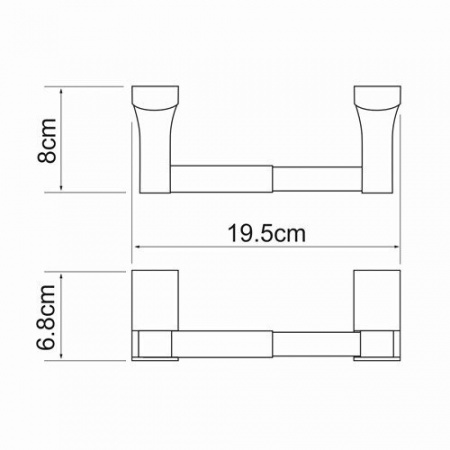 Держатель туалетной бумаги WasserKRAFT Leine K-5022