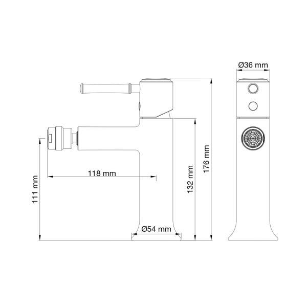 Смеситель для биде WONZON & WOGHAND, Хром (WW-88016073-CR)