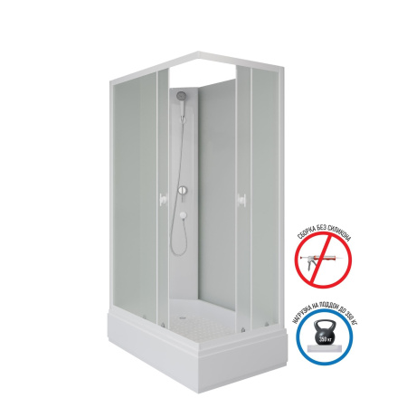 Душевая кабина Niagara Promo P110/80/26Q/MT/BK (110х80х200) 4 места