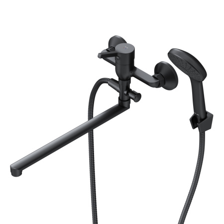 F85B90122 X-Joy S, Смеситель для ванны и душа AM.PM, излив 325 мм, душевой набор, черный