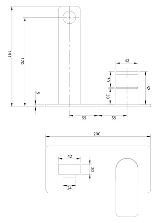 Смеситель для раковины OMNIRES Baretti BA7815BL