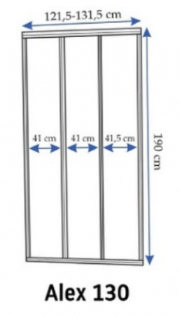Душевая дверь Rea ALEX 130 REA-K0923