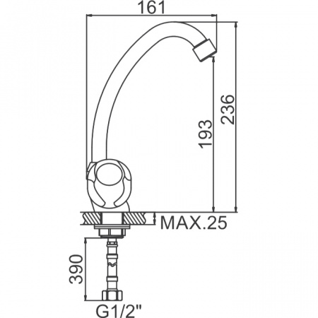 Смеситель для мойки Ledeme H26 L4126-2