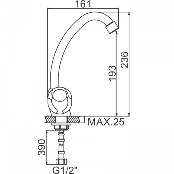 Смеситель для мойки Ledeme H26 L4126-2