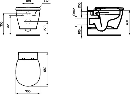 Унитаз подвесной Ideal Standard Connect E814901