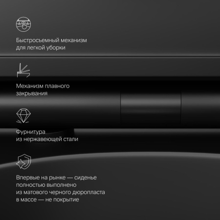 C701700MBSC Spirit V2.0 подвесной унитаз FlashClean с сиденьем микролифт, черн мат