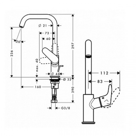 Смеситель для умывальника Hansgrohe Focus 31609000