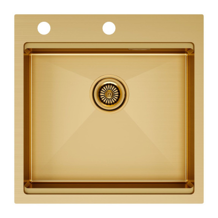 Мойка Paulmark KRONER-PRO 51 PM705151-BG 510х510х200 мм, нержавеющая сталь, брашированное золото