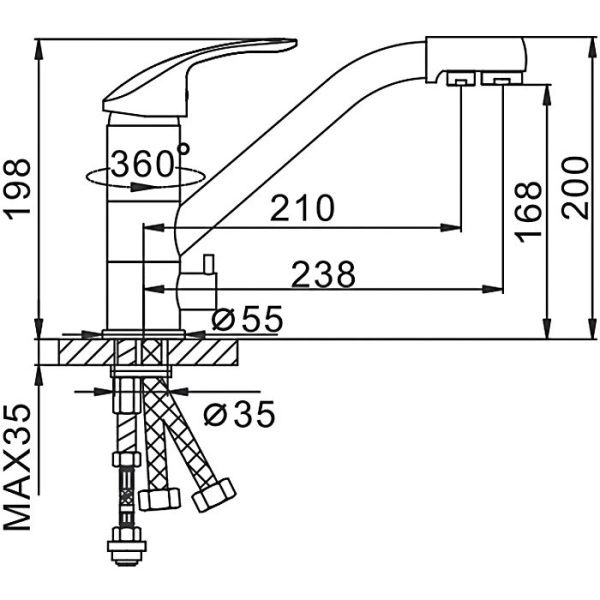 Смеситель для мойки Frap F4321-5