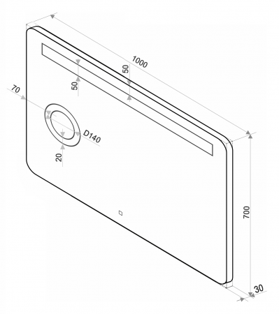 Зеркало Континент Fibra LED 100х70 с увеличительным зеркалом