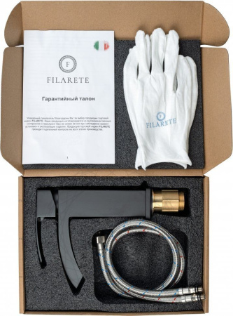 Cмеситель для раковины FILARETE Waterfall FL5010 (Черный матовый)