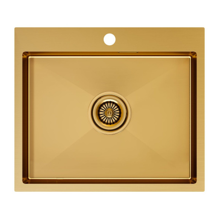 Мойка Paulmark KRONER 59 PM215951-BG 510х590х200 мм, нержавеющая сталь, брашированное золото