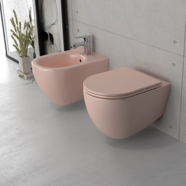 Унитаз ISVEA Infinity подвесной 365*530*400 -лососевый матовый 10NF02001SV-2S