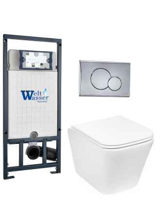 Комплект инсталляции с унитазом Weltwasser MARBERG 507 + GELBACH 043 GL-WT + MAR 507 RD CR
