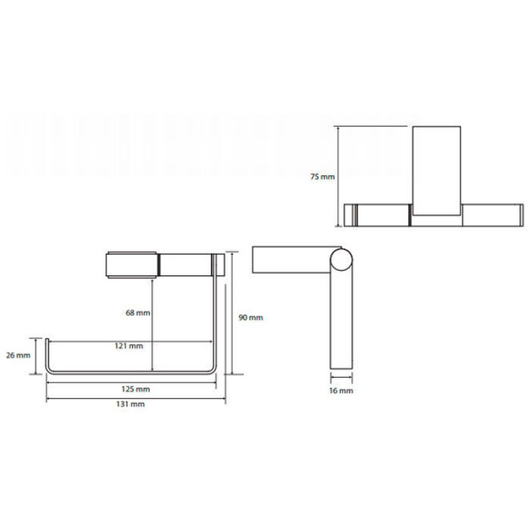 Держатель туалетной бумаги Bemeta NERO 135012220
