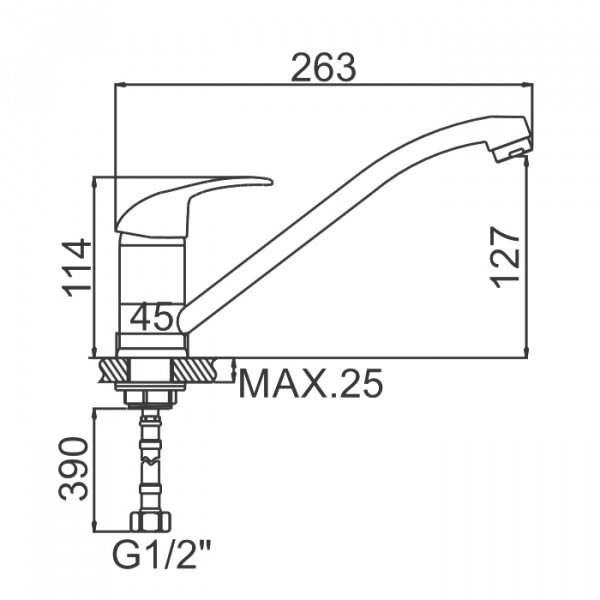 Смеситель для мойки Ledeme H15 L4915