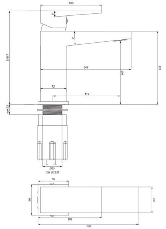 Смеситель для раковины OMNIRES Fresh FR7110CR