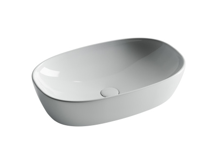 Умывальник чаша накладная овальная Ceramicanova Element 600*380*140мм, Белый, CN5039