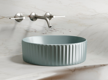 Умывальник чаша накладная круглая Ceramicanova Element 360*360*115мм, зеленый матовый, CN6057MLG