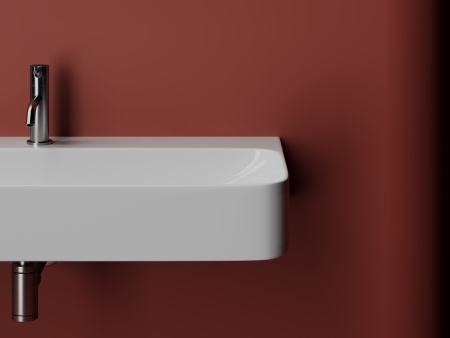 Умывальник Ceramicanova AURA с 1 отверстием для смесителя, без перелива 1000*470*135мм, Белый, CN2007