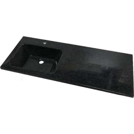 Раковина Elmar R-07Q4 120x50 левая, черный с сифоном