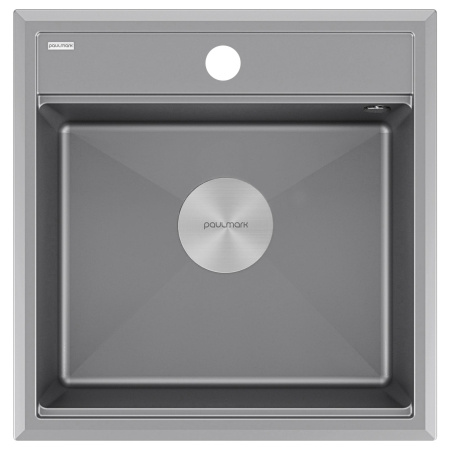 Мойка Paulmark STEPIA 50 PM115051-GRM 510х500х190 мм, IT-GRANIT, серый металлик