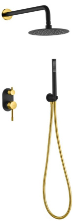 Душевая система Boheme Uno Черный Золото, 464-BG