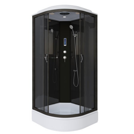 Душевая кабина Niagara Classic NG-6501-14P (90х90х215) средний поддон(26см),черный,стекло тонированное