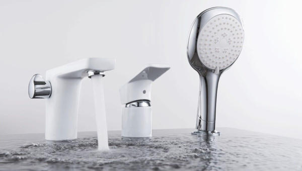 Смеситель на борт ванны D&K Berlin DA1434916, белый