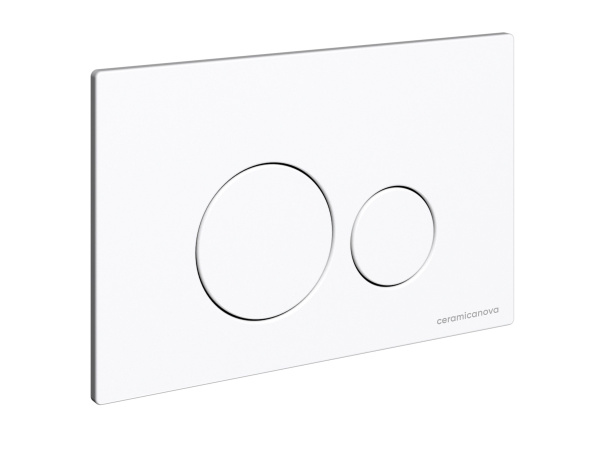 Система инсталляции для унитазов CERAMICANOVA Envision с кнопкой смыва Round цвет белый и креплениями, CN1001W