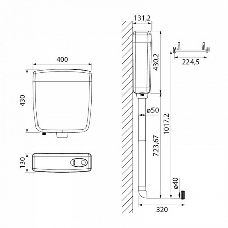 Бачок для напольного унитаза IDDIS ID A 102