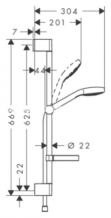 Душевой гарнитур Hansgrohe Croma Select S Vario 26566400