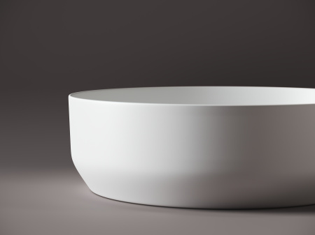 Умывальник чаша накладная круглая Ceramicanova Element 390*390*120мм, Белый матовый, CN6022MW