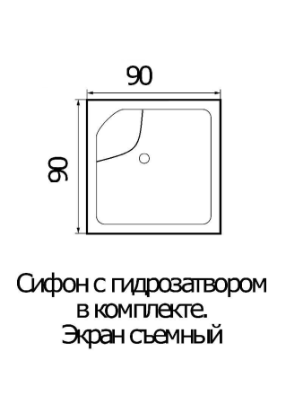 Душевой поддон Wemor WEMOR 90/40 S