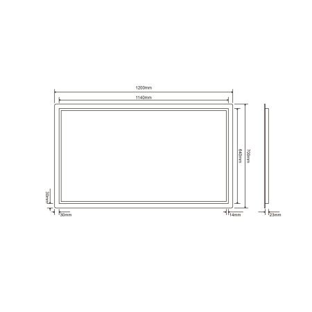 Зеркало Roxen Pure Long 510175-120 120x70 с LED подсветкой