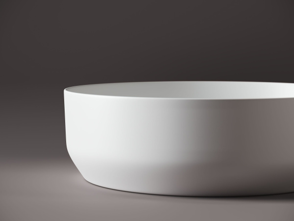 Умывальник чаша накладная круглая Ceramicanova Element 390*390*120мм, Белый матовый, CN6022MW