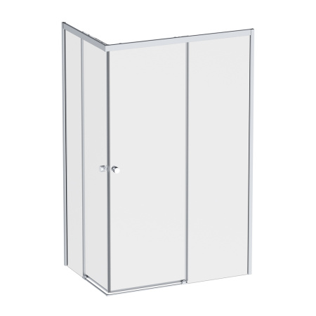 W94G-403-12080-MТ Душевое ограждение AM.PM X-Joy Square Slide 120х80, мат хром, прозрачное