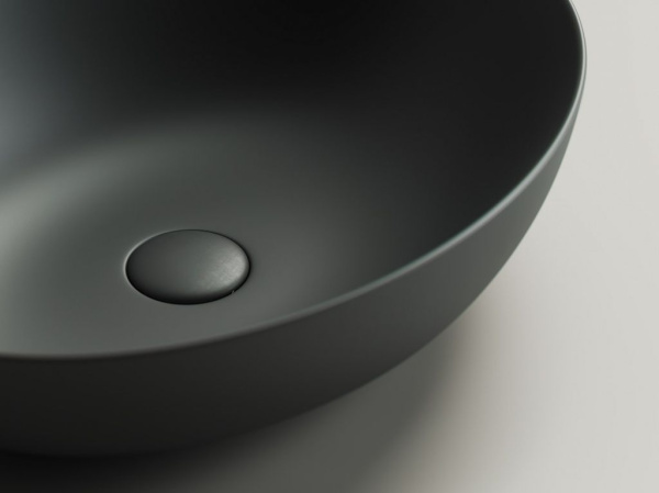 Умывальник чаша накладная овальная Ceramicanova Element 520*395*130мм, Темный антрацит матовый, CN6017MDH